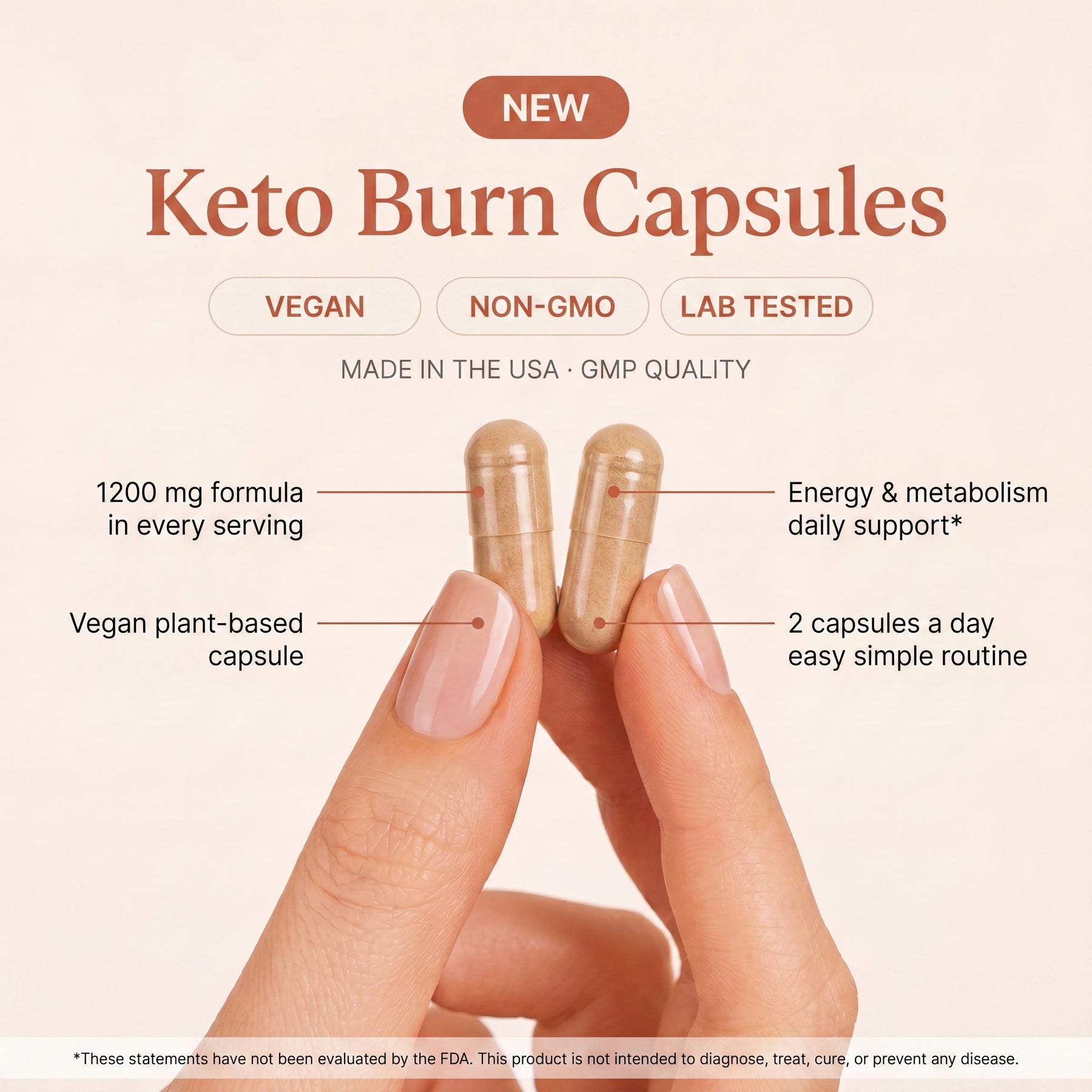 Lifty Burn - Daily Energy & Metabolism Support (Vegan, 60 Capsules)